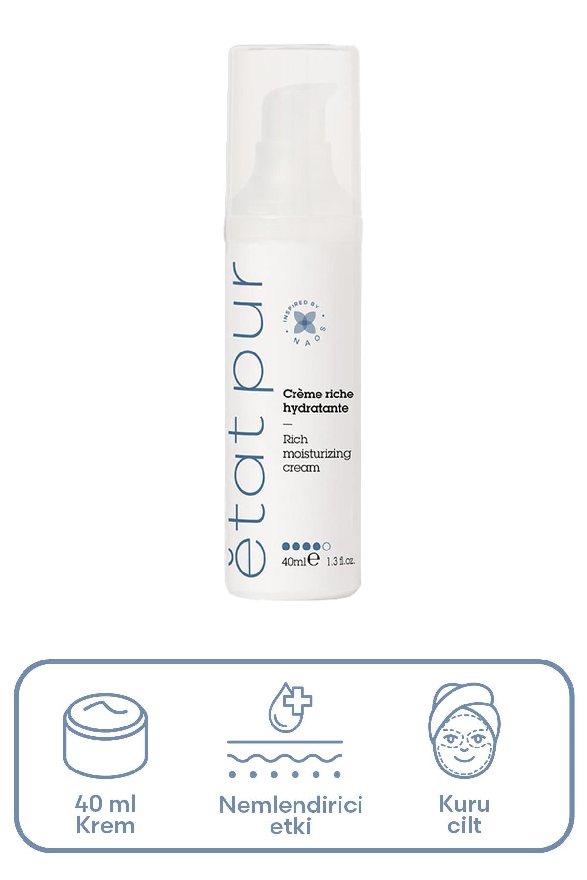 Etat Pur Pure Moisturizers Kuru Citler için Yoğun Dokulu Nemlendirici Krem 40 ml