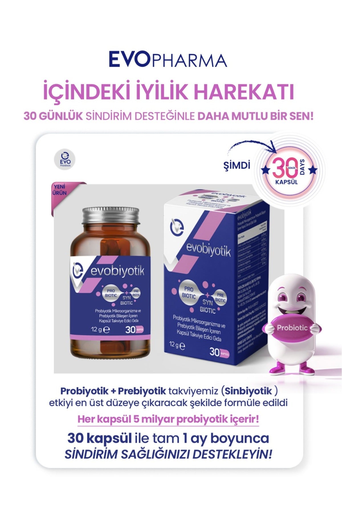 Evobiyotik 30 Kapsül