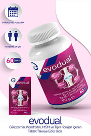 Evodual Glikozamin Kondroitin MSM 60 Tablet