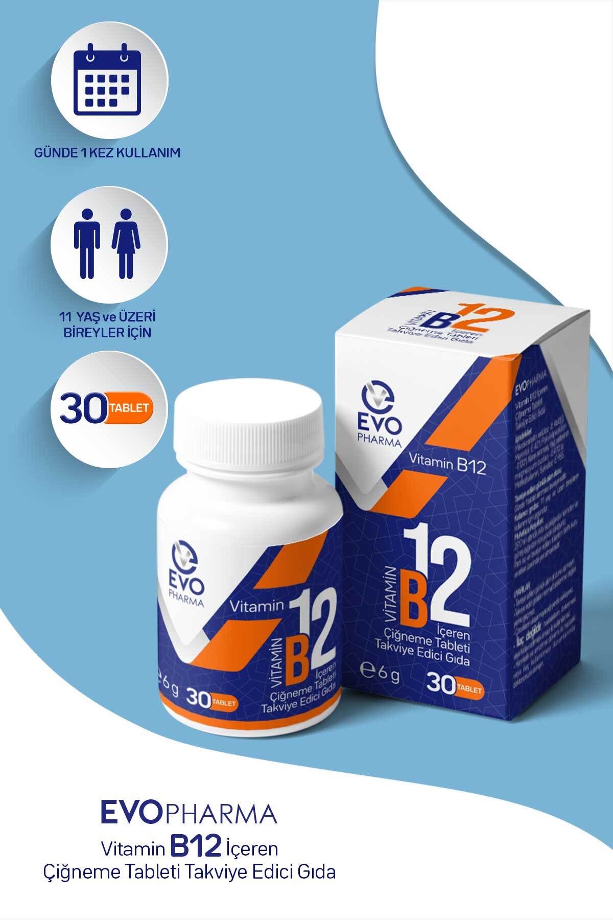Evopharma B12 Vitamin Çiğneme 30 Tablet