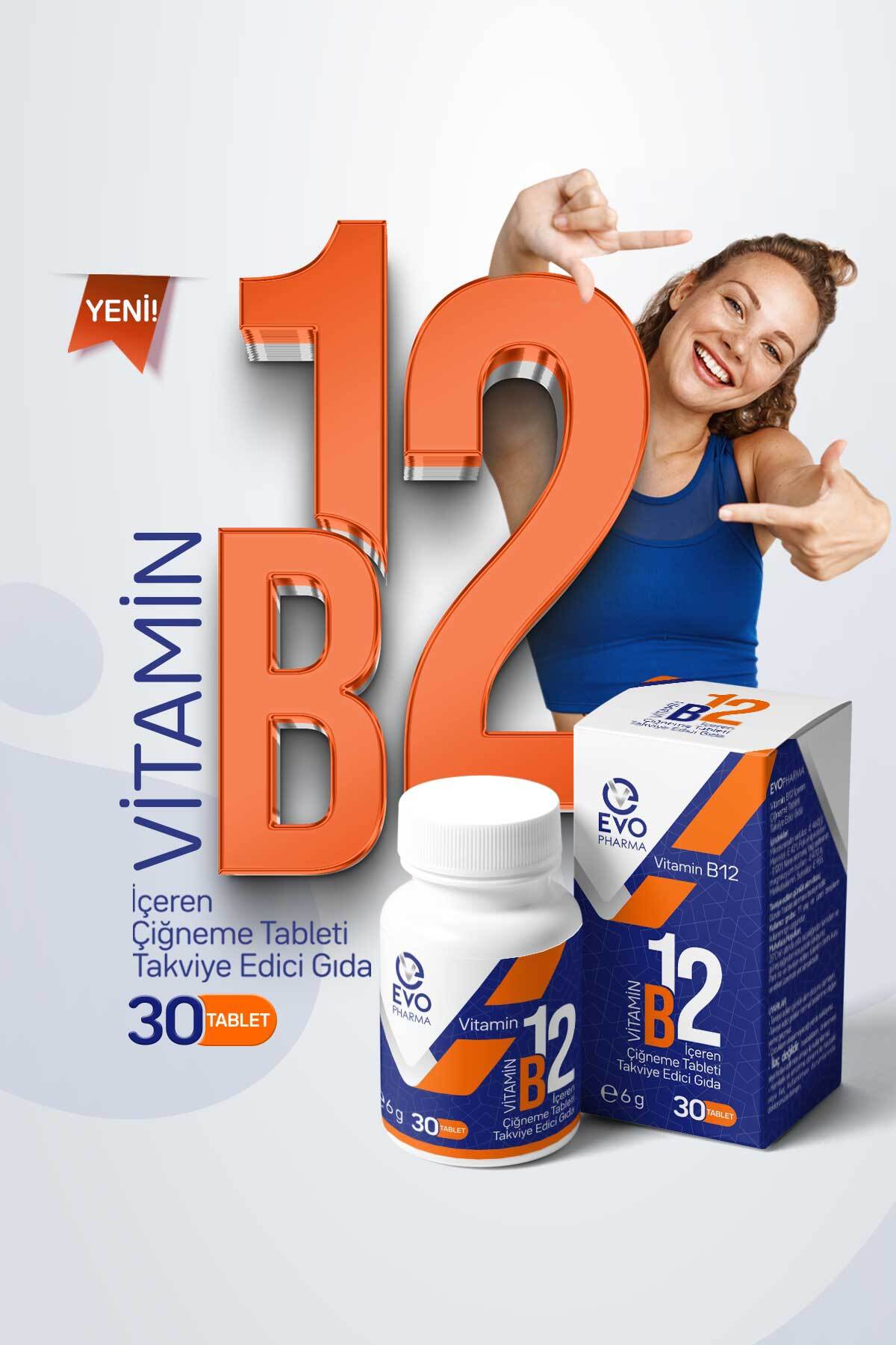 Evopharma B12 Vitamin Çiğneme 30 Tablet