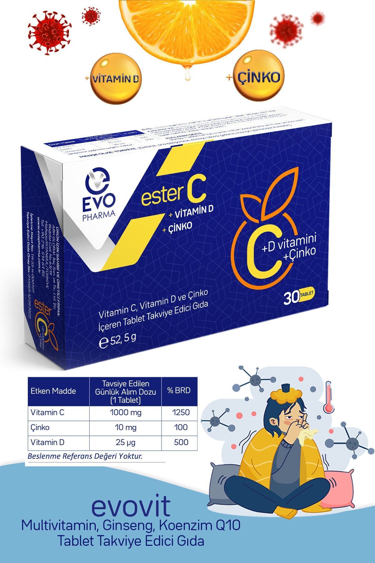 Evopharma Ester C 30 Tablet