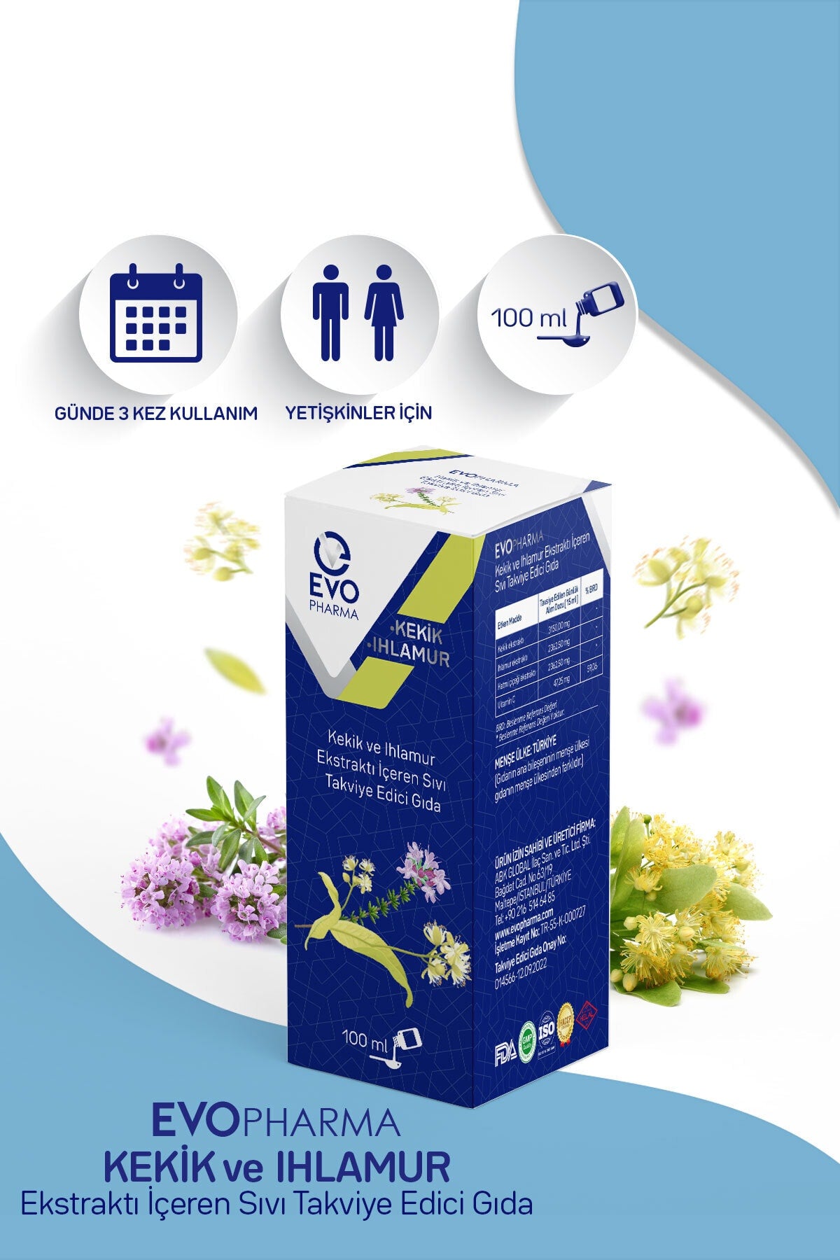 Evopharma Kekik Ihlamur Sıvı 100 ml