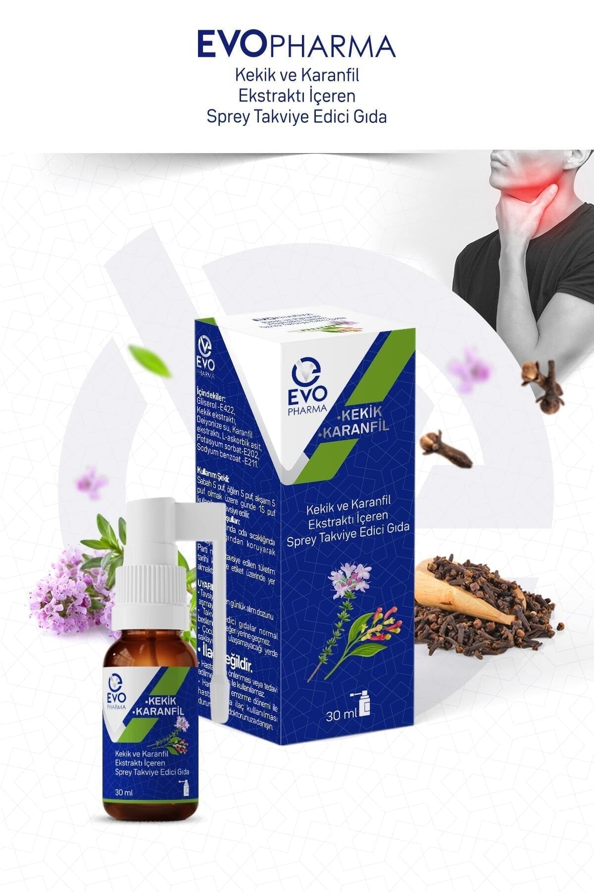 Evopharma Kekik Karanfil Sıvı 30 ml
