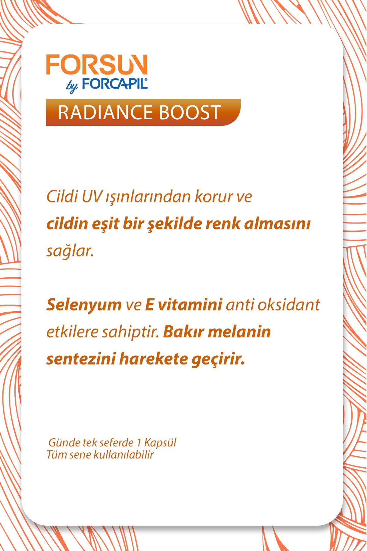 Forsun Forcapil Radiance Boost Vitamin 30 Kapsül