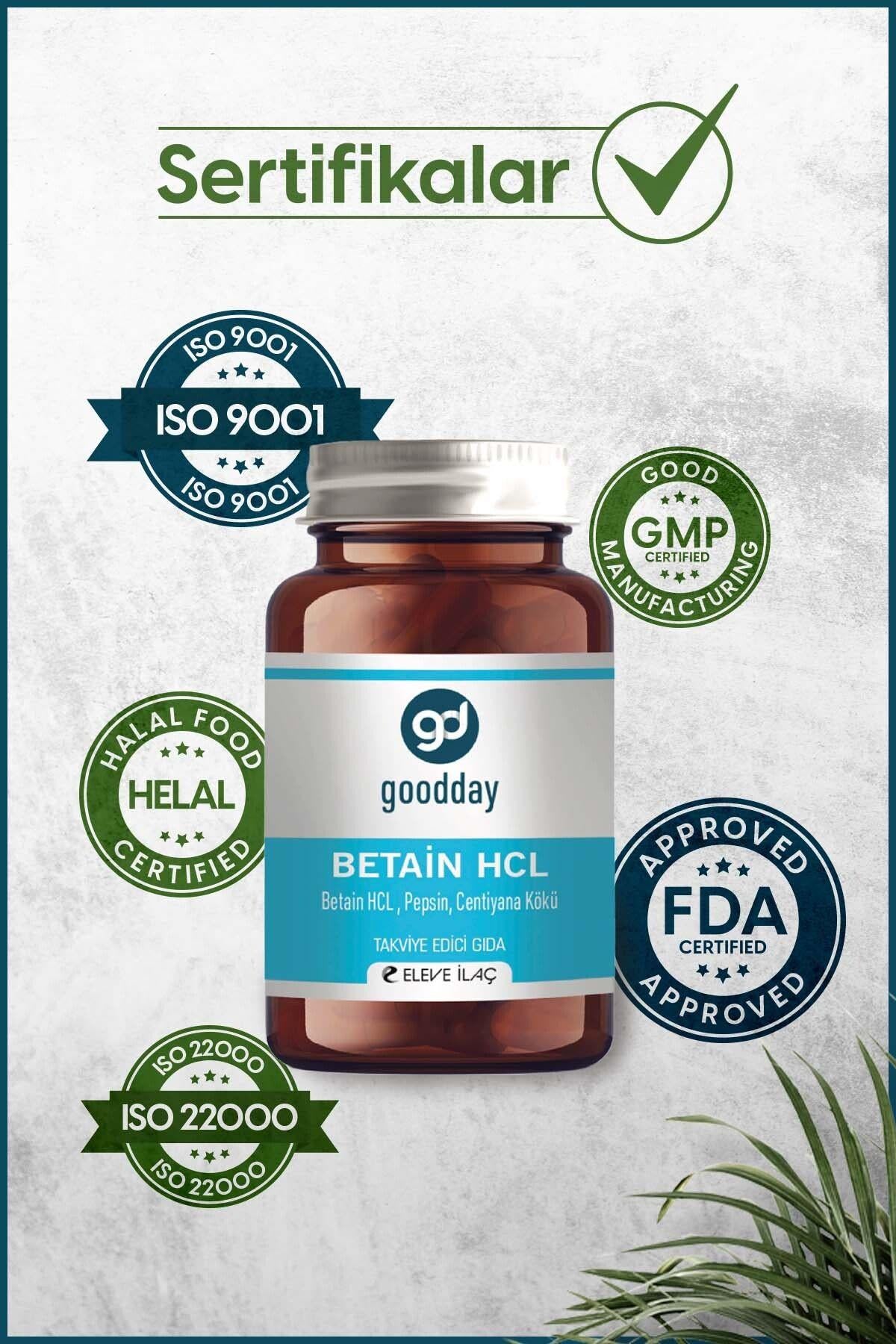 Goodday Betain Hcl Pepsin 60 Kapsül Besin Takviyesi