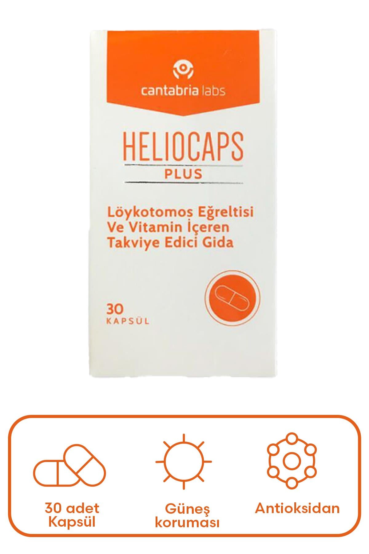 Heliocaps Plus Kapsül Takviye Edici Gıda 30 Kapsül