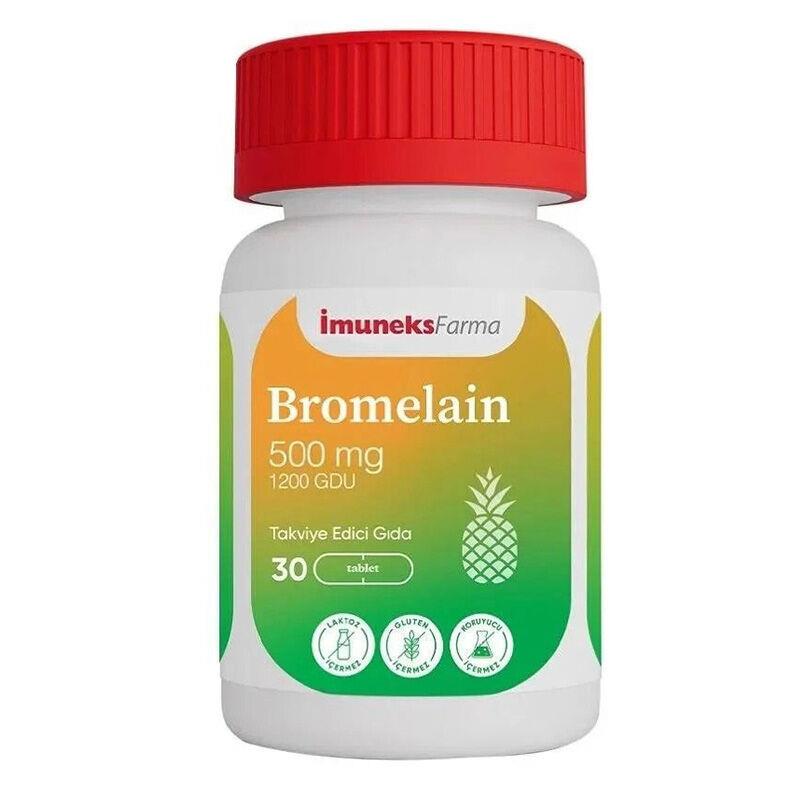 Imuneks Farma Bromelain 500 mg Takviye Edici Gıda 30 Tablet