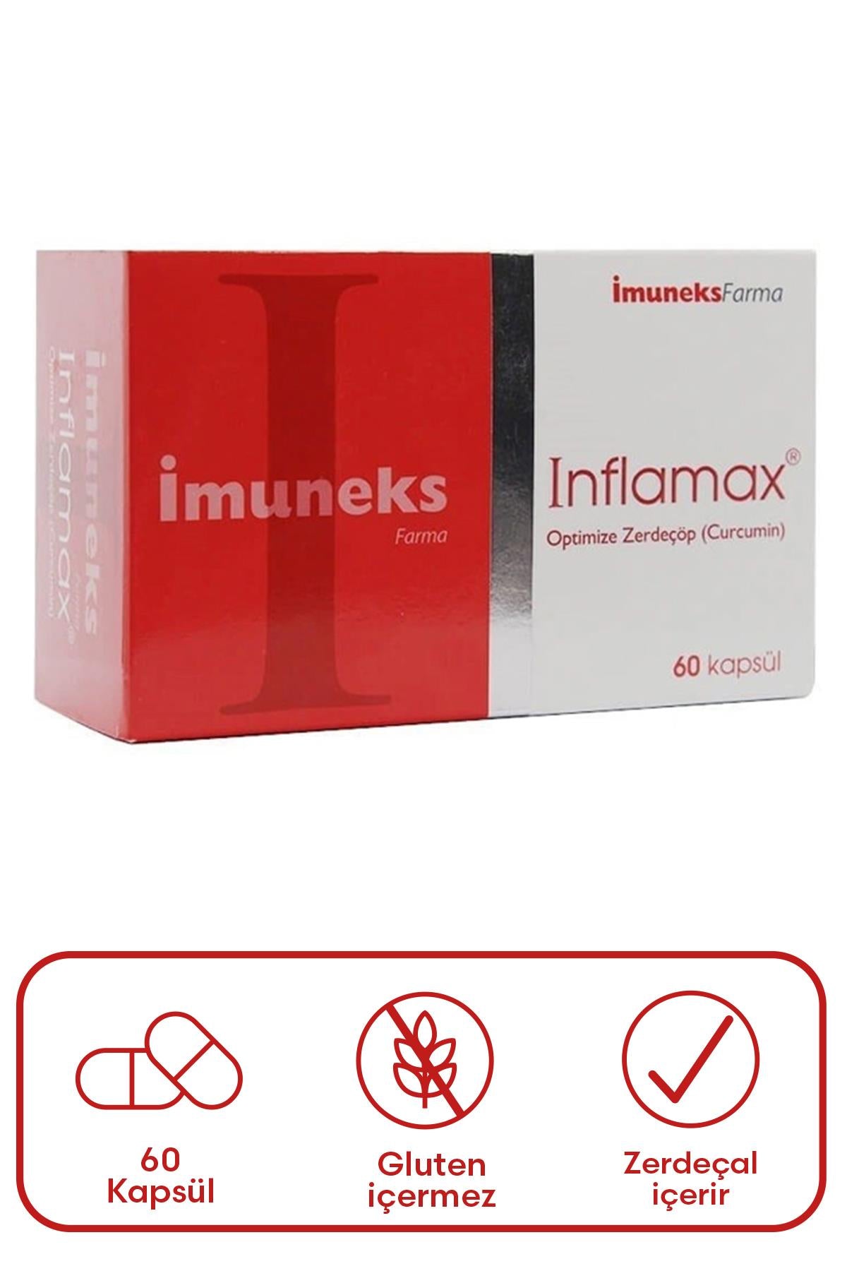 Imuneks Inflamax Optimize Zerdeçöp Takviye Edici Gıda 60 Kapsül
