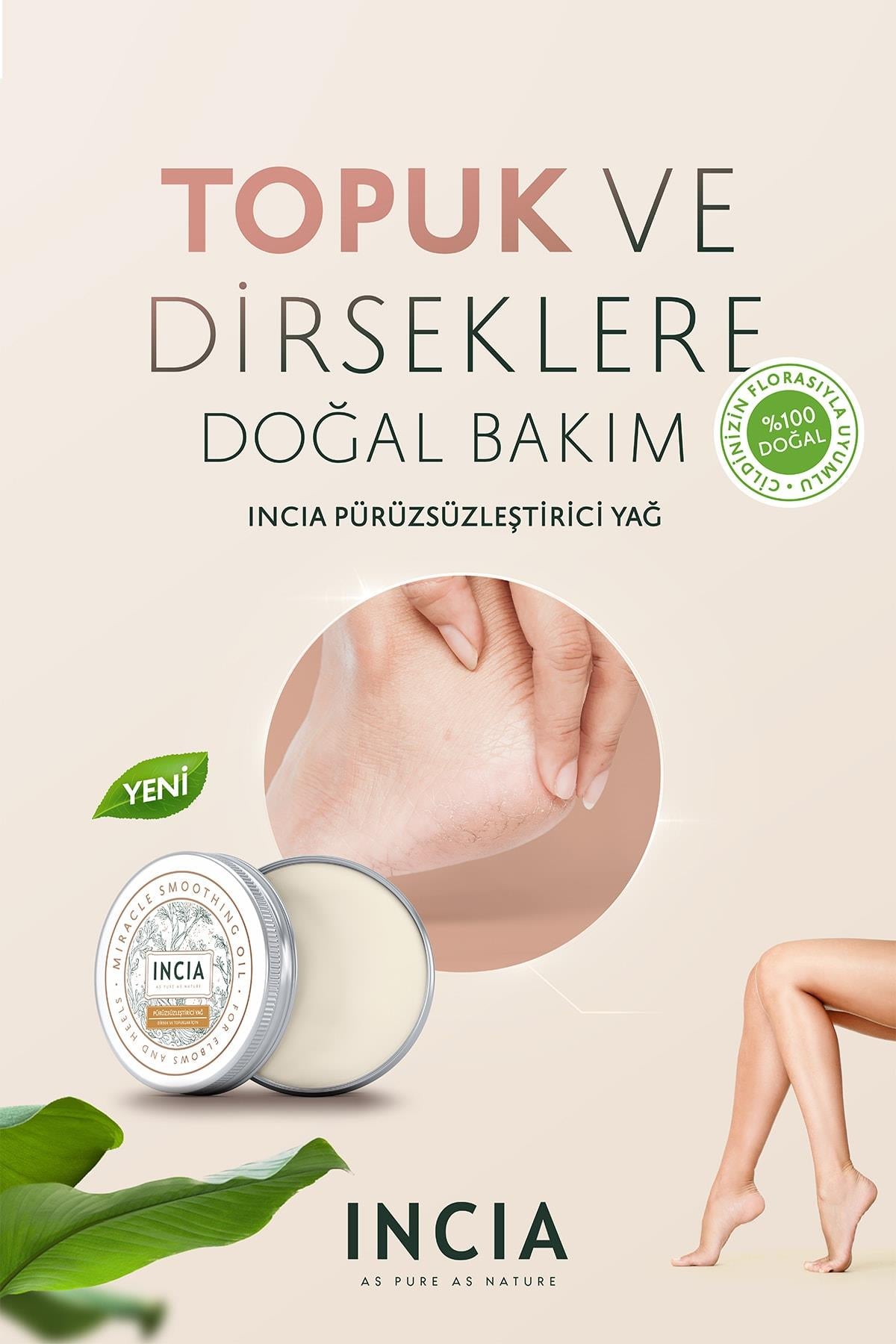 Incia Butter Doğal Pürüzsüzleştirici Yağ 50 ml