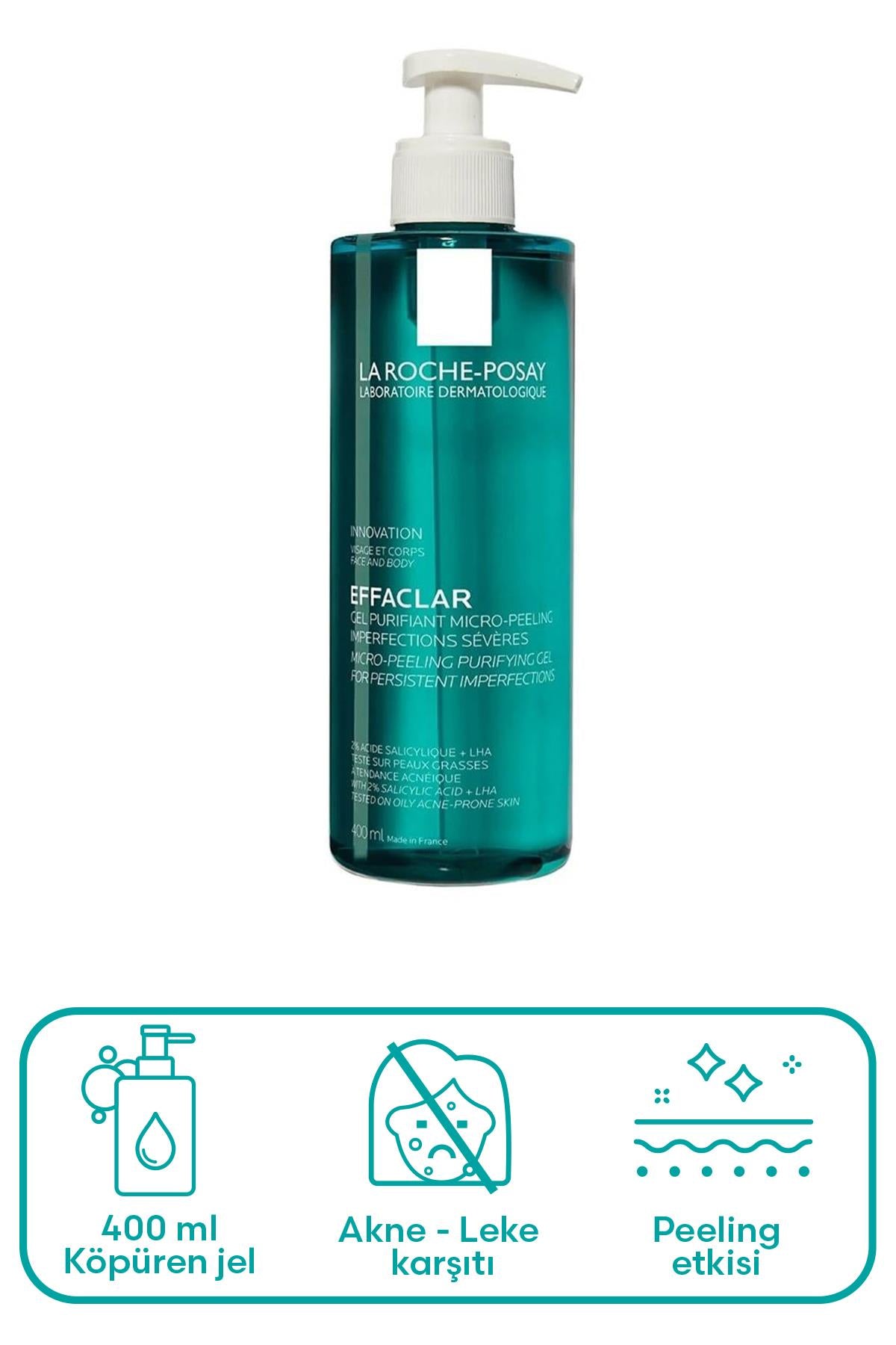 La Roche Posay Effaclar Mikro Peeling Jel Yüz ve Vücut 400 ml