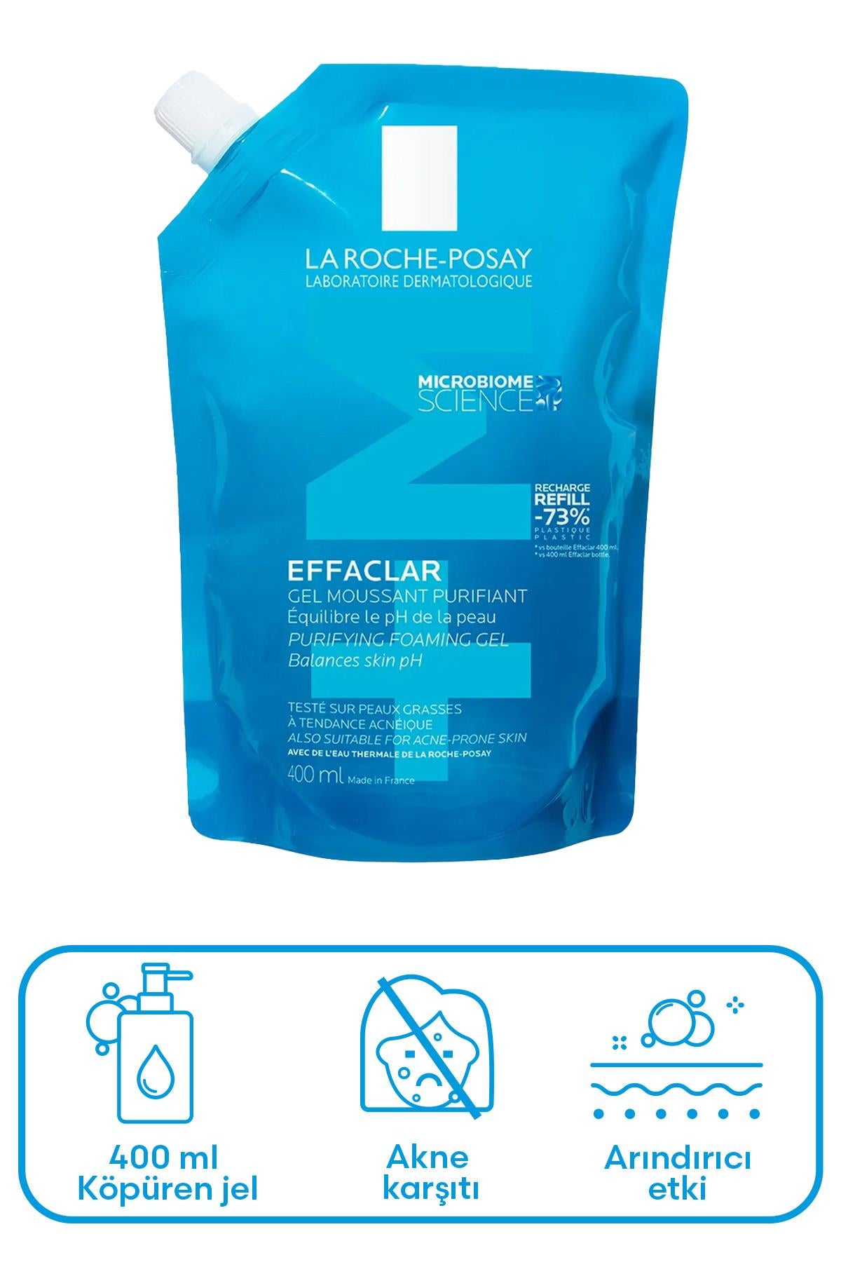 La Roche Posay Effaclar Yağlı Ciltler için Temizleme Jeli Refill 400 ml