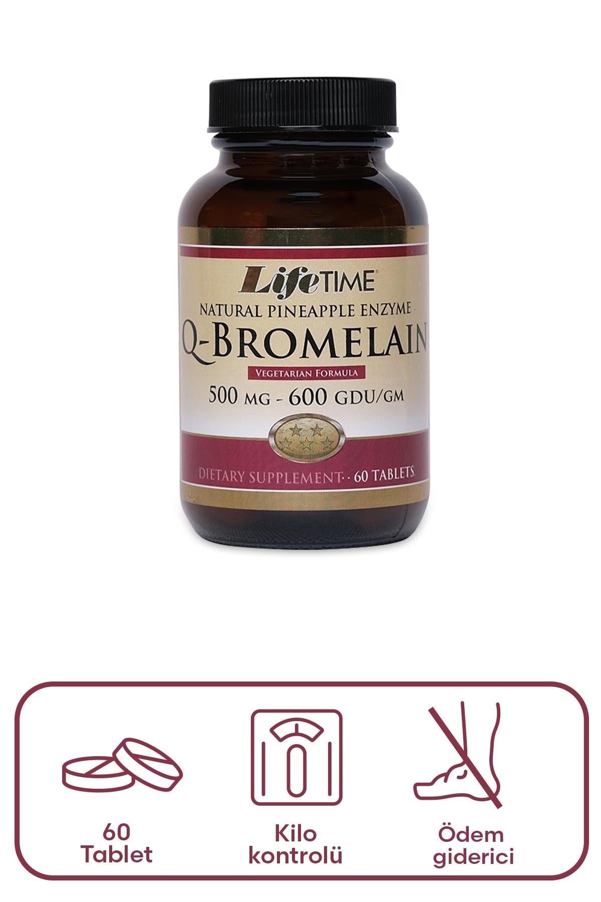 Lifetime Q-Bromelain 60 Tablets