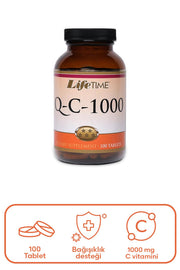 Lifetime Q-C-1000 Timed Release with Rose Hips 100 Kapsül