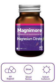 Magnimore Magnesium Citrate ve P5P (Vitamin B6) 60 Kapsül