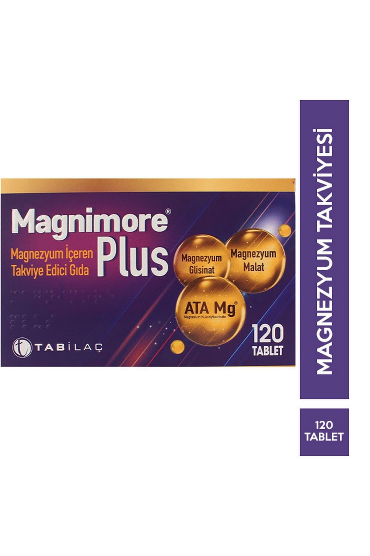 Magnimore Plus Magnezyum İçeren Takviye Edici Gıda 120 Tablet