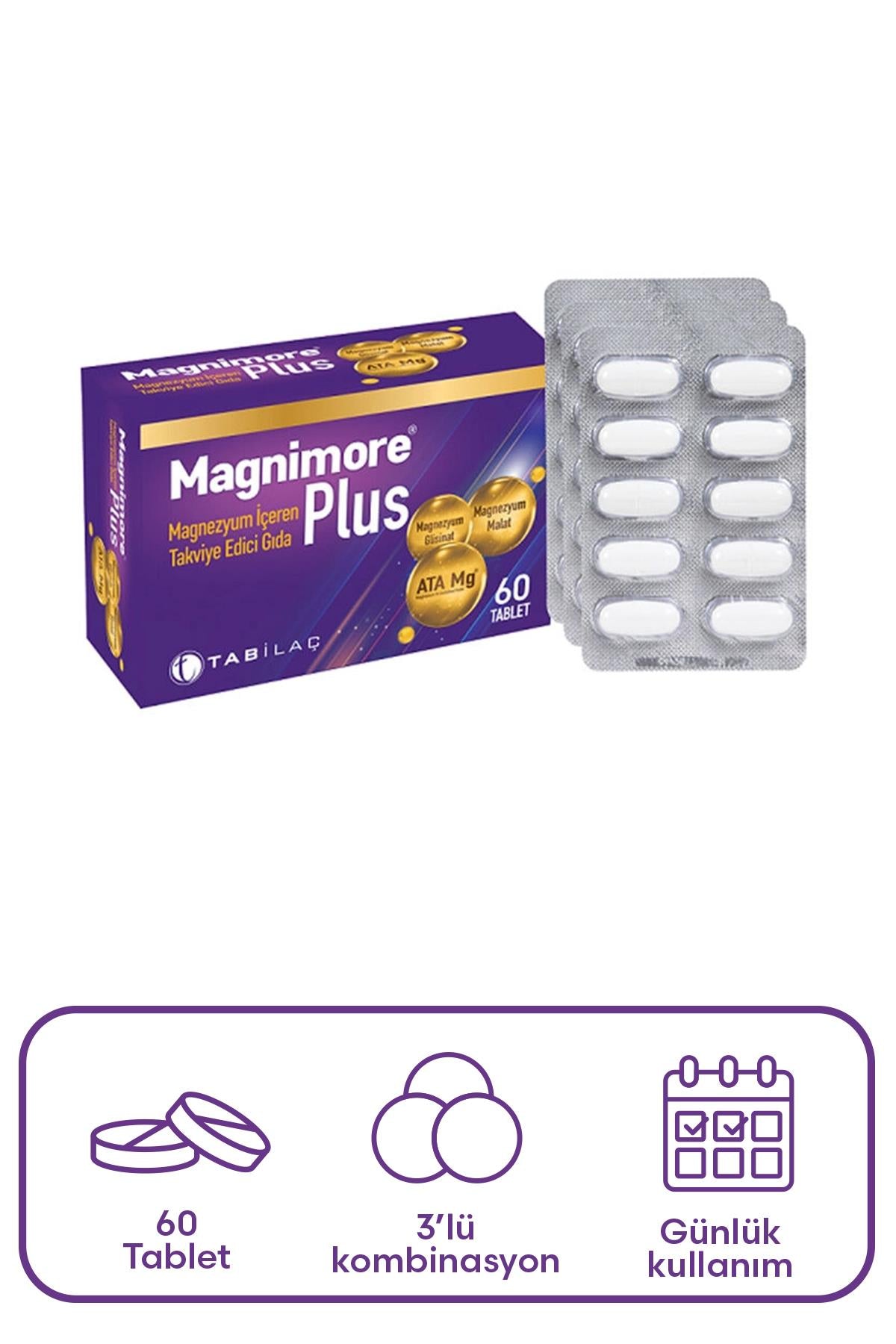 Magnimore Plus Magnezyum İçeren Takviye Edici Gıda 60 Kapsül