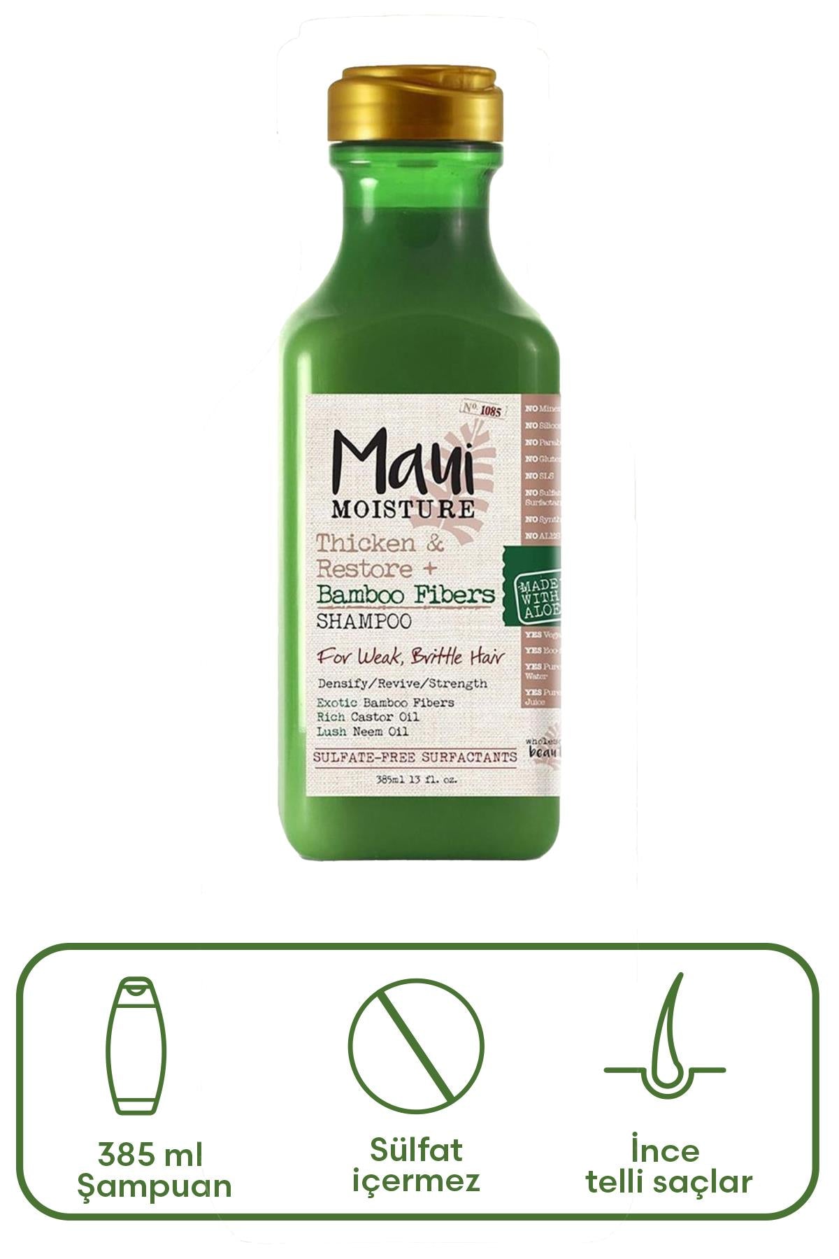 Maui Bamboo Fibers Şampuan 385 ml