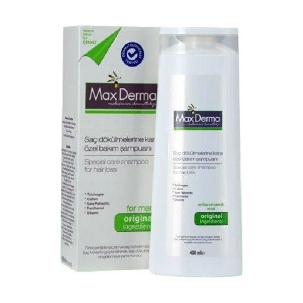 Max Derma Saç Dökülmelerine Karşı Özel Bakım Şampuanı Antiandrojenik 400 ml (Erkek)