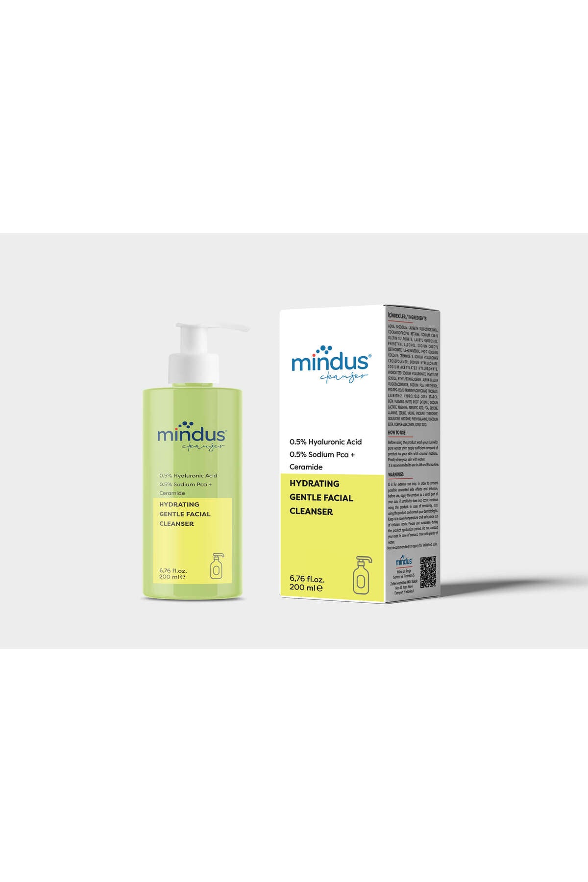 Mindus Hydrating Gentle Facial Cleanser Cilt Temizleyici 200 ml