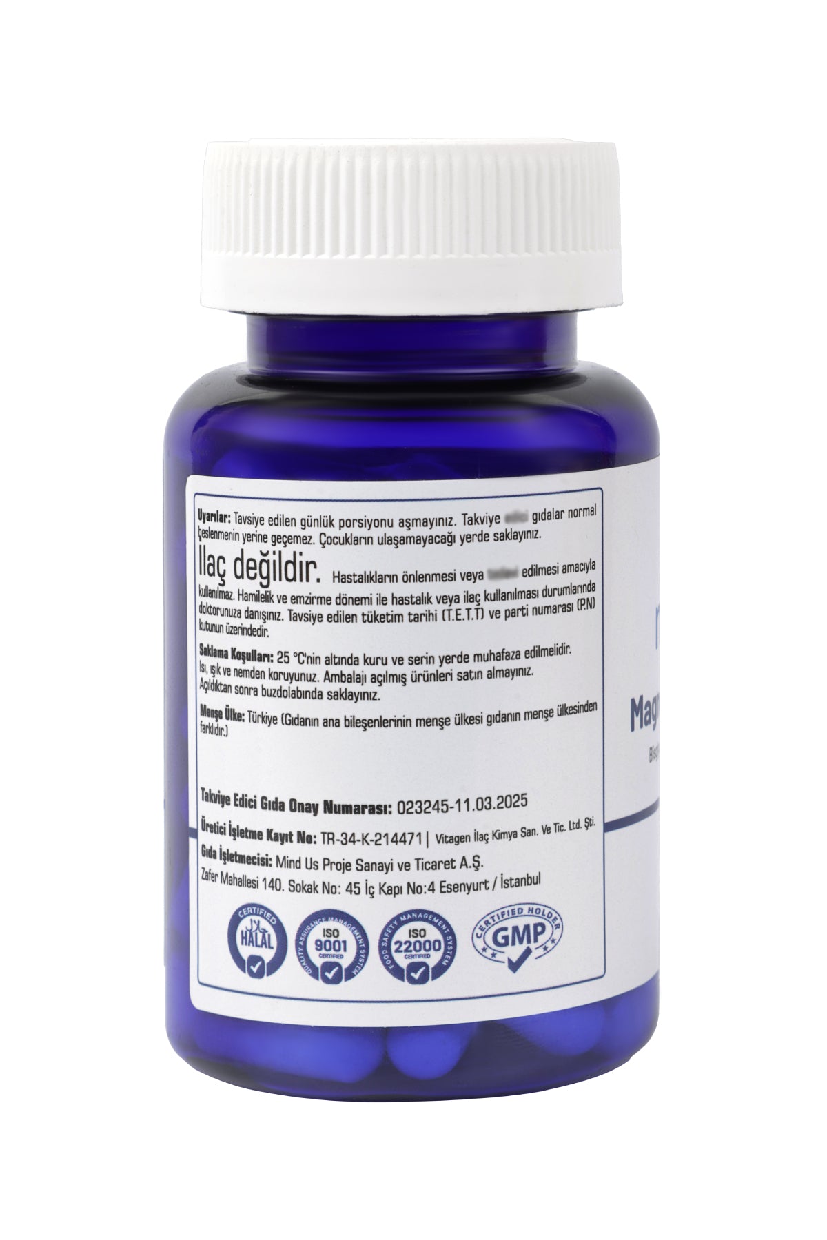 Mindus Magnezyum Complex B6 Vitamin 60 Kapsül