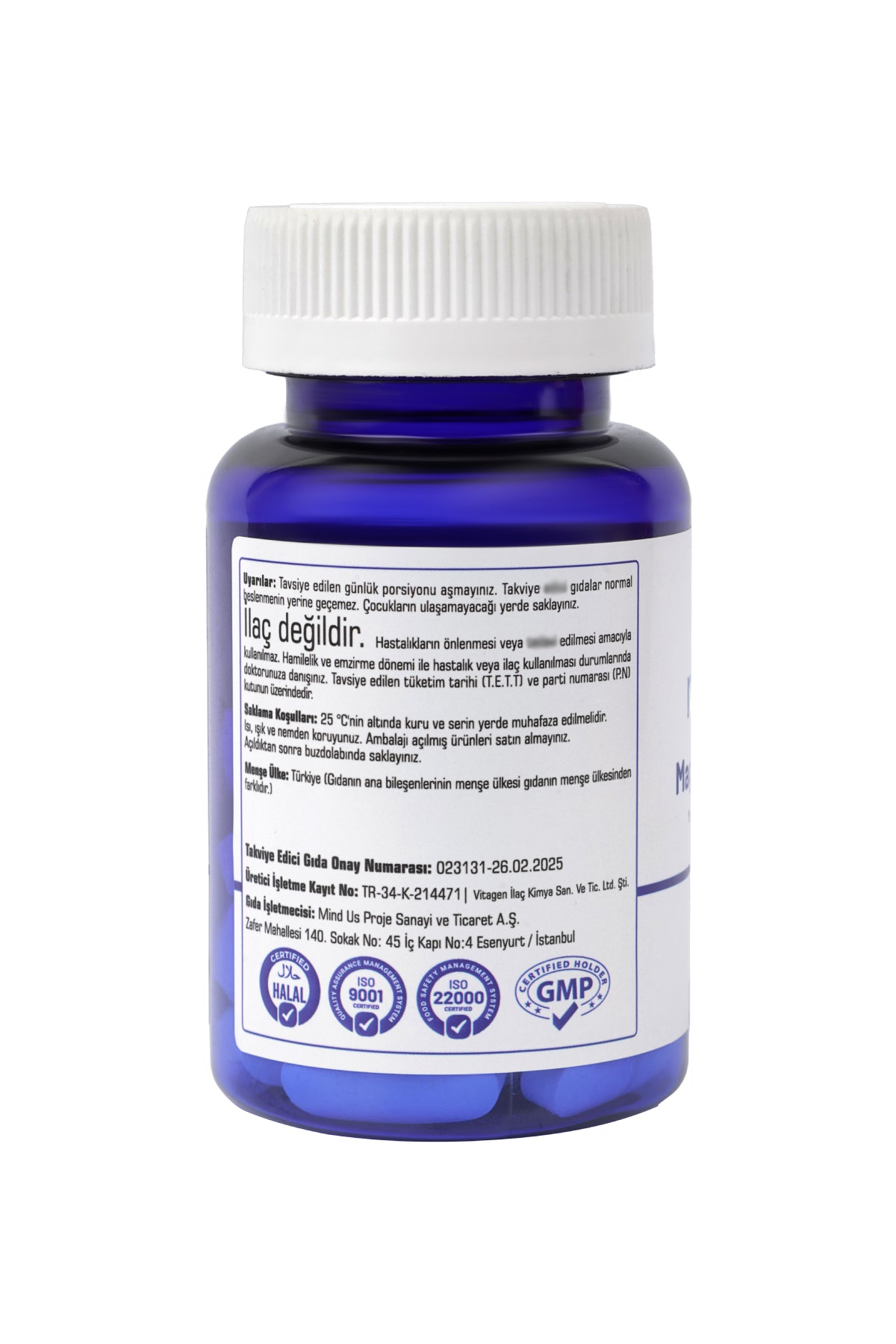 Mindus Magnezyum Sitrat D3 Vitamin 30 Tablet