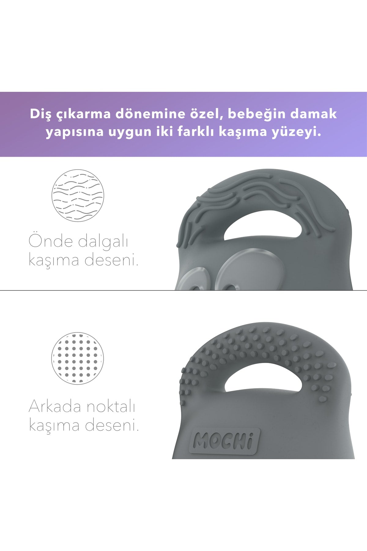 Mochi Diş Kaşıyıcı Gri
