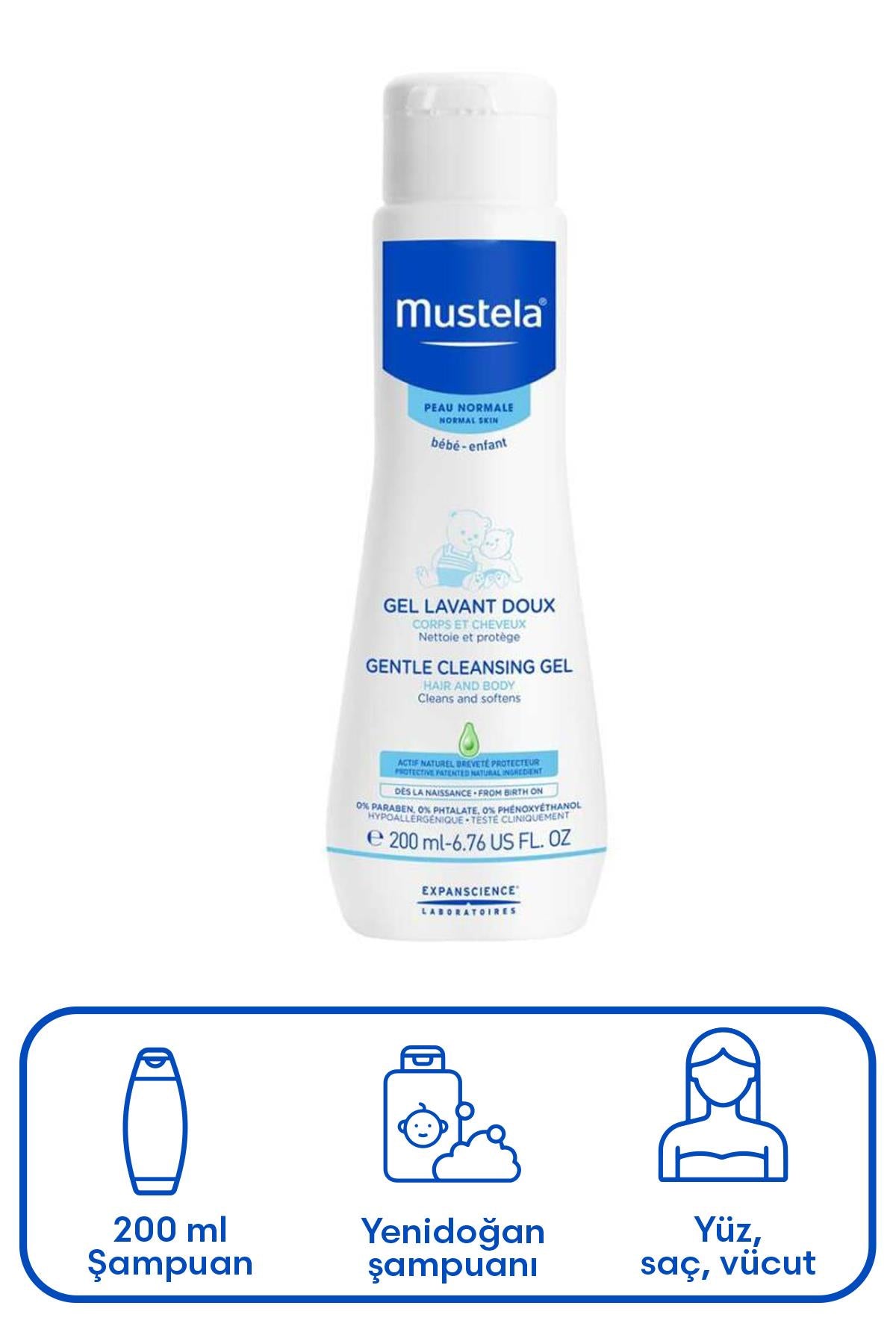 Mustela Gentle Cleansing Gel Yenidoğan Şampuanı 200 ml