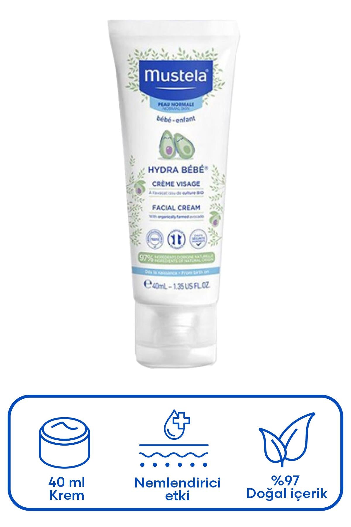 Mustela Hydra Bebe Yüz Kremi 40 ml