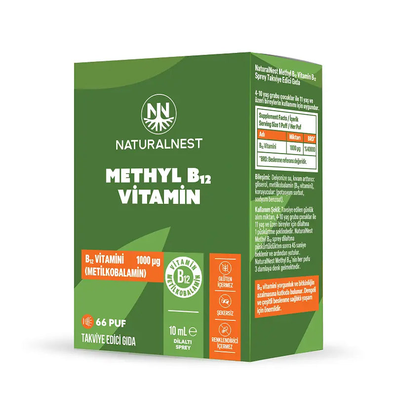 Naturalnest Methyl B12 Vitamin Takviye Edici Gıda 10 ml