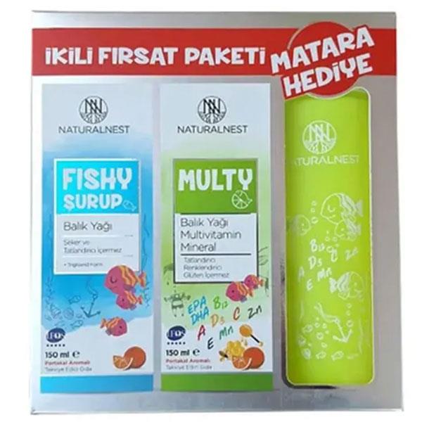 Naturalnest Multy Fish Oil 150 ml Fishy Syrup Fish Oil 150 ml - Matara Hediyeli