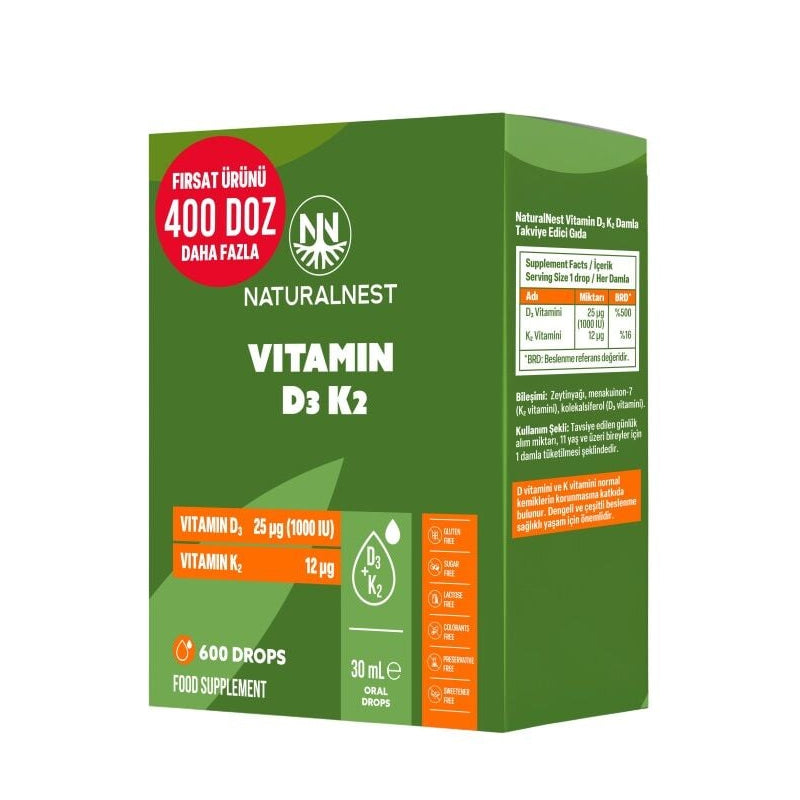 Naturalnest Vitamin D3K2 Damla 30 ml