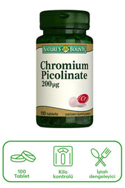 Natures Bounty Chromium Picolinate 200 mcg Takviye Edici Gıda 100 Tablet
