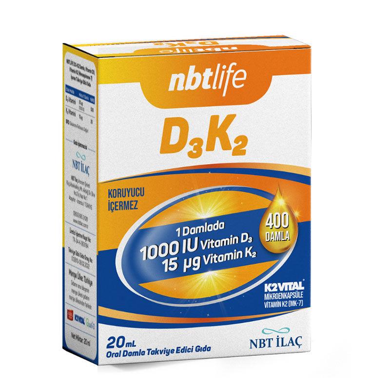 Nbt Life Vitamin D3k2 20 ml Oral Damla