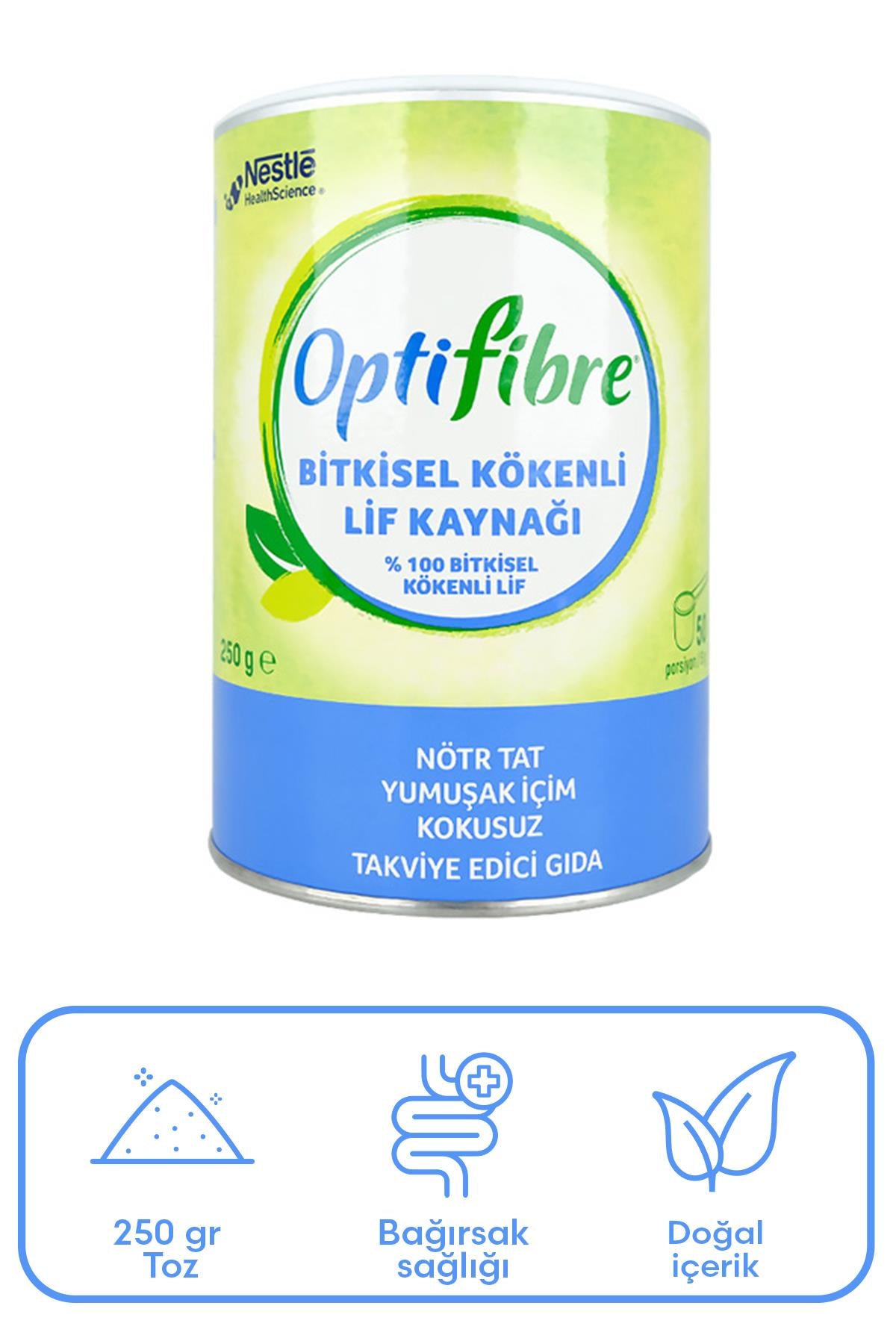 Nestle OptiFibre Bitkisel Kökenli Lif Kaynağı Takviye Edici Gıda 250 g