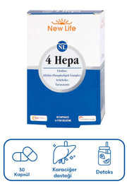 New Life 4 Hepa Takviye Edici Gıda 30 Kapsül