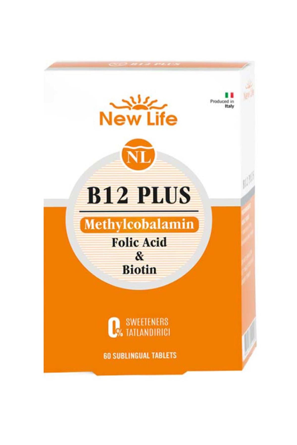 New Life B12 Plus Folik Asit ve Biotin İçeren Takviye Edici 60 Tablet