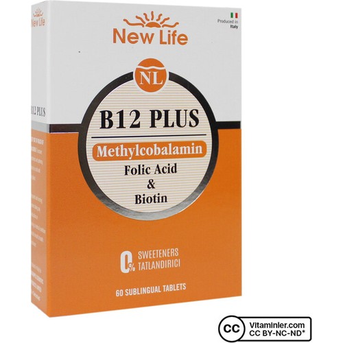 New Life B12 Plus Folik Asit ve Biotin İçeren Takviye Edici 60 Tablet