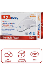 New Life EFA Daily Takviye Edici Gıda 60 Kapsül