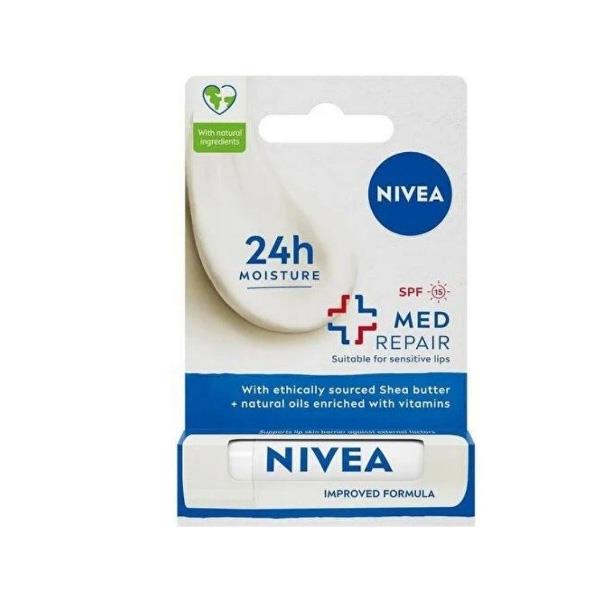 Nivea Bakım Yapan Dudak Bakım Kremi SPF 15 Med Repair 4,8 gr