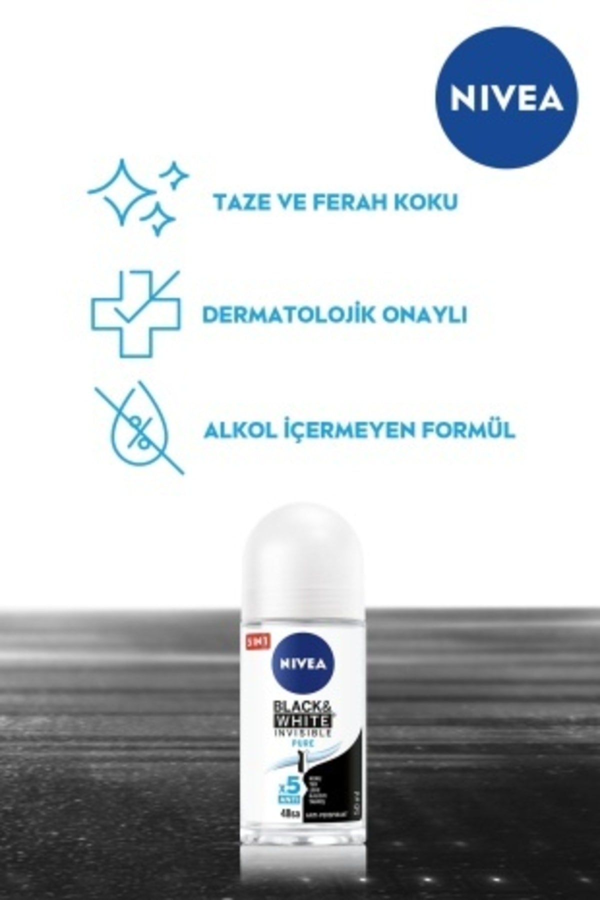 Nivea Insivible Black & White Pure ROLL-ON Women 50ml