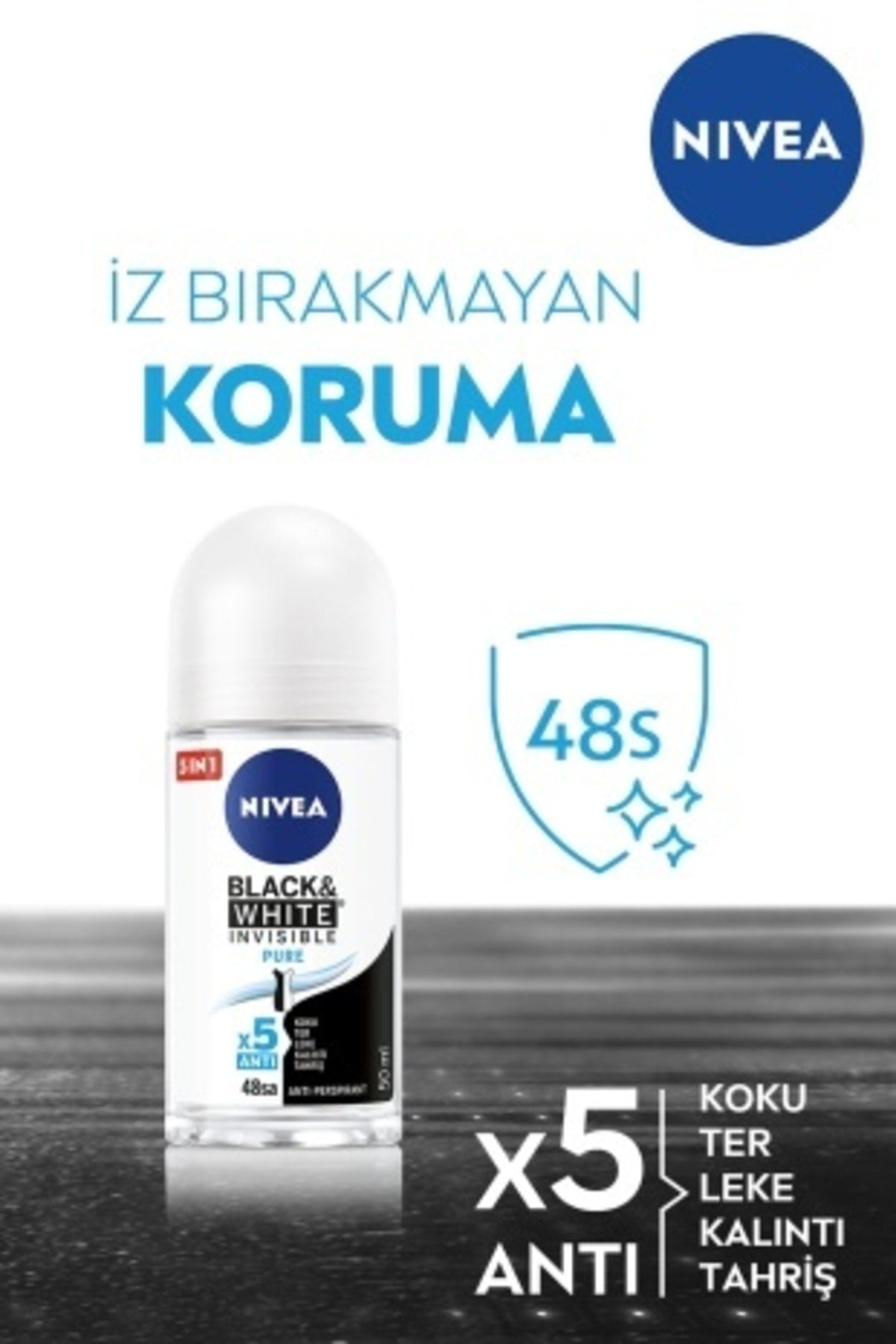 Nivea Insivible Black & White Pure ROLL-ON Women 50ml