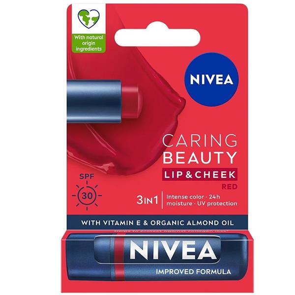 Nivea Lip Cheek Caring Red