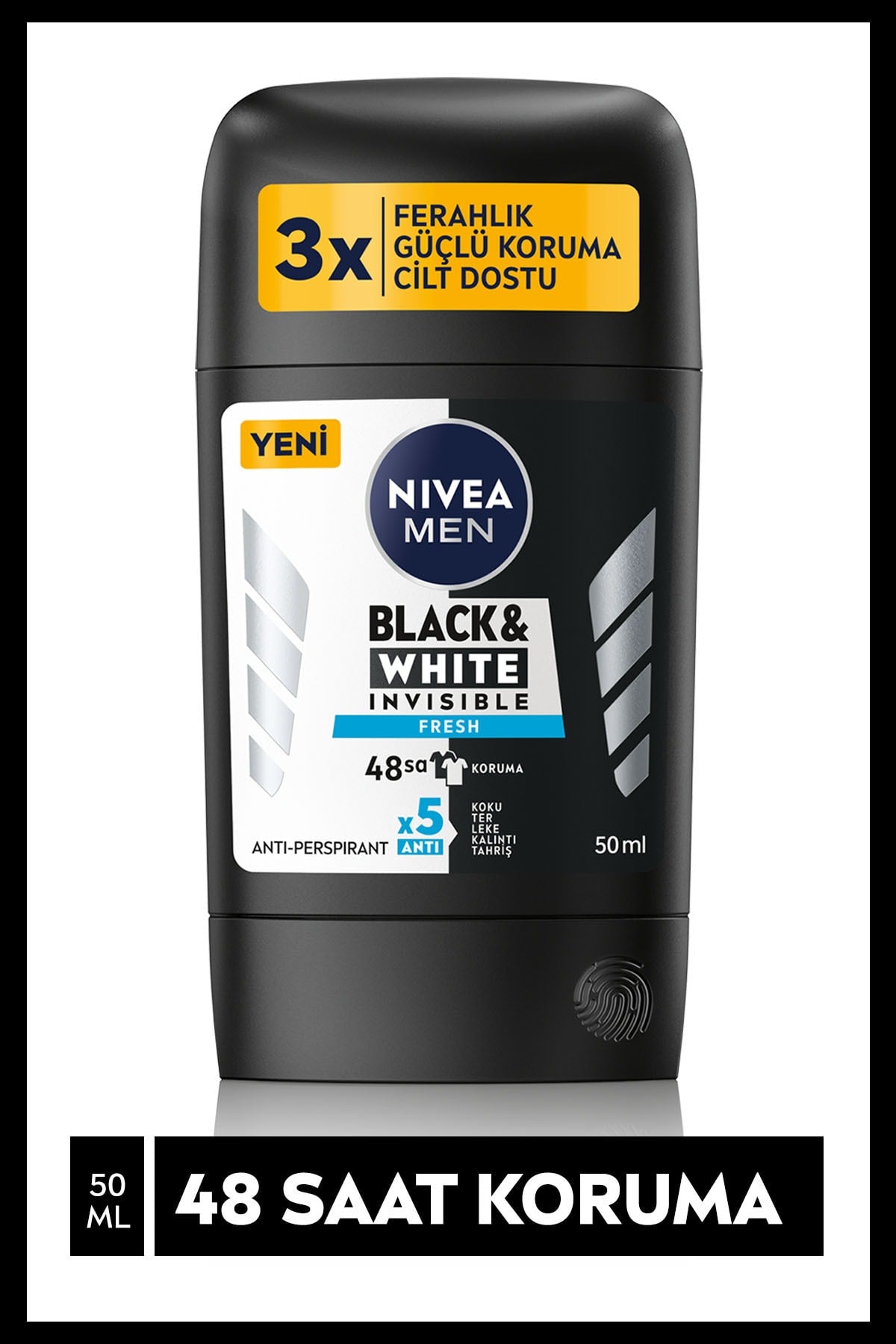 Nivea Men Erkek Stick Deodorant Black White Invisible Fresh 50ml