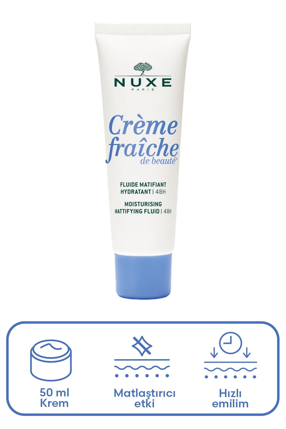 Nuxe Creme Fraiche De Beaute Fluide Matfifiant Hydratation 48H 50 ml