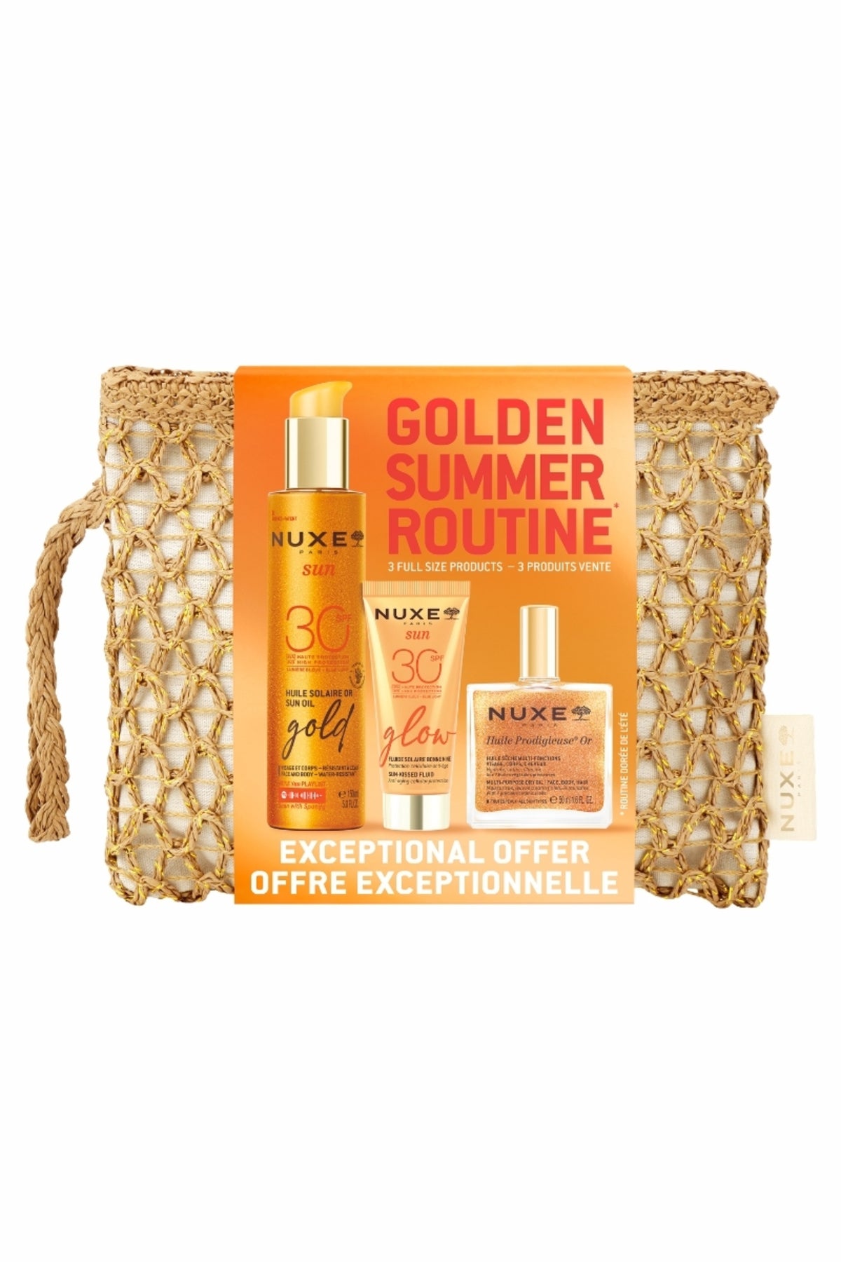 Nuxe Golden Summer Routine Set (Bronzlaştırıcı + Glow Krem + Işıltılı Kuru Yağ)