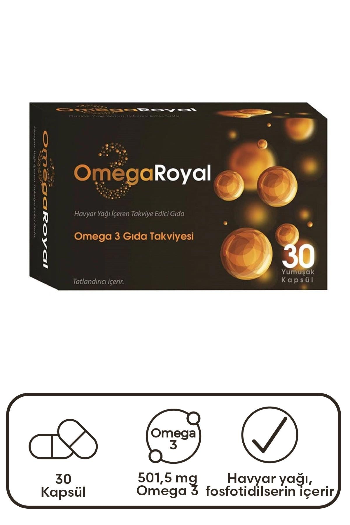 Omega Royal Omega 3 Takviye Edici Gıda 30 Yumuşak Kapsül