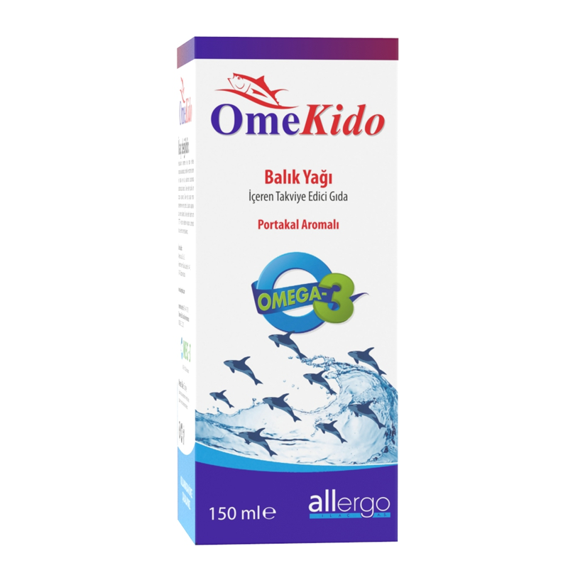 OmeKido Omega-3 Portakal Aromalı Balık Yağı İçeren Takviye Edici Gıda 150 ml