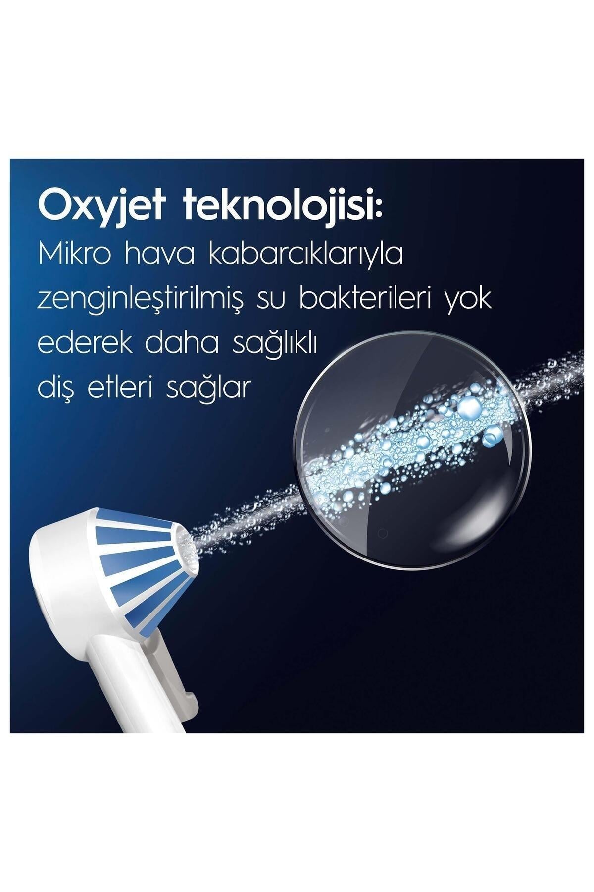 Oral-B Ağız Sağlığı Merkezi Ağız Duşu, 1 Oxyjet Başlığı, 1 Waterjet Başlığı