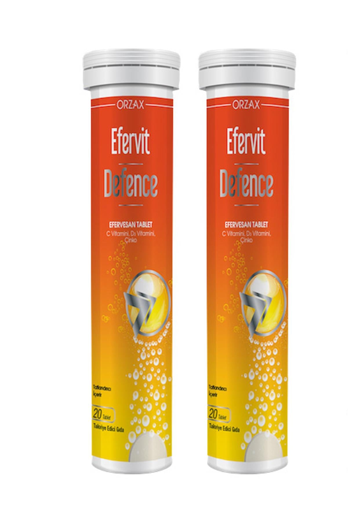 Orzax Efervit Defence Takviye Edici Gıda 20 x 2 Adet Efervesan Tablet